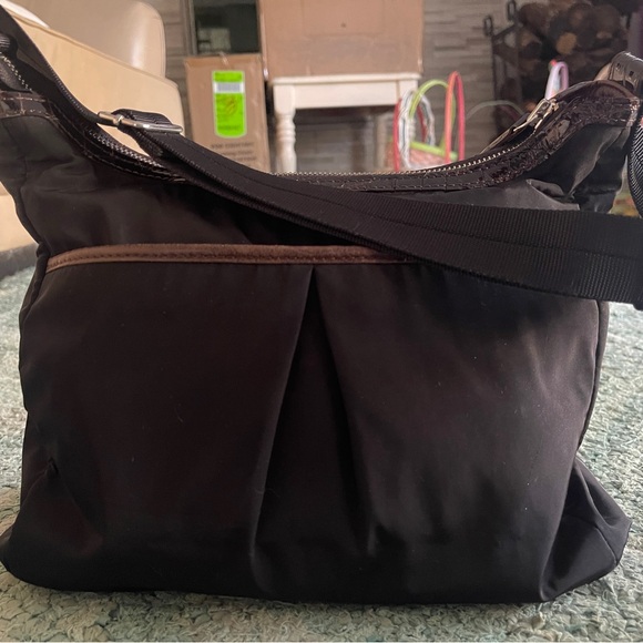 Black Crossbody Bag with Silver Accents - Picture 2 of 5